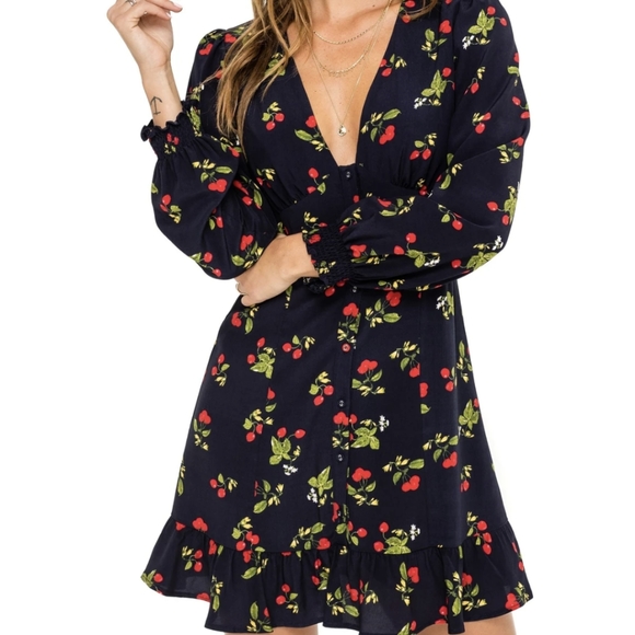 Astr Dresses & Skirts - Astr the Label Juniors Cherry Dress With Ruffle S